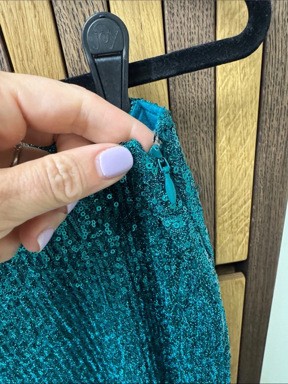 Anthropologie Maeve Teal Sequin Midi Skirt, size M